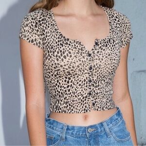 NWOT [Size: XS/S] Brandy Melville Leopard Print Zelly Top